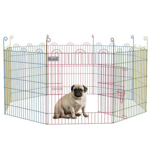 Pawhut pet playpen dog puppy - pawhut,