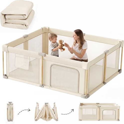 Foldable baby playpen with - playpen,