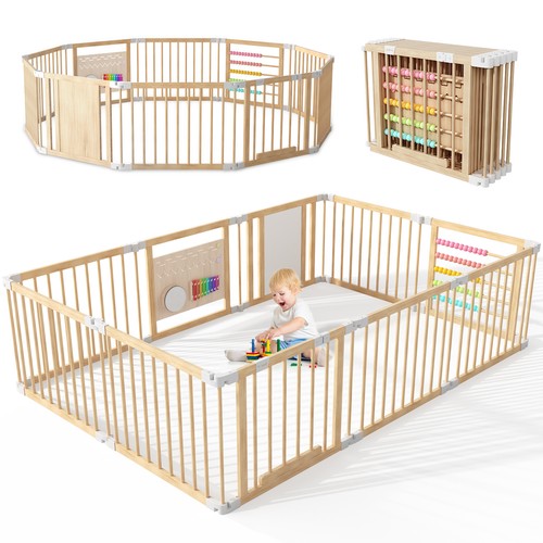 Naizea wooden playpen - wooden,