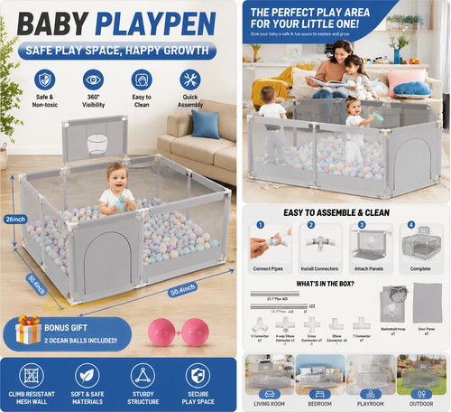 Baby playpen portable - baby,