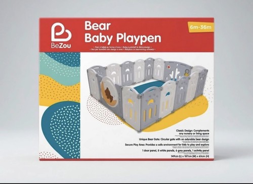 Bezou bear baby playpen new - playpen, (new