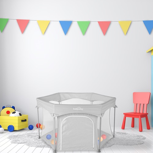 Foldable baby playpen - playpen, with
