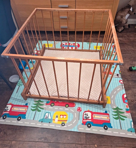 Wooden square baby play pen - baby,