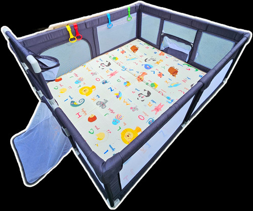 Portable rectangular mesh baby - mesh,