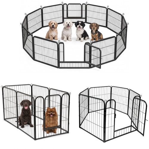 Metal dog playpen foldable - metal,