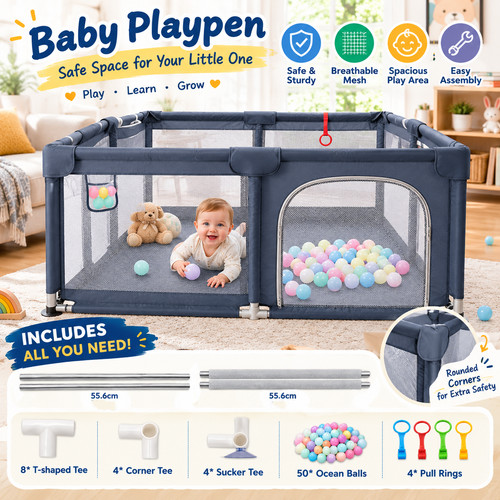 Baby playpen with padded - playpen,