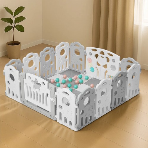 Baby playpen large - large, plastic
