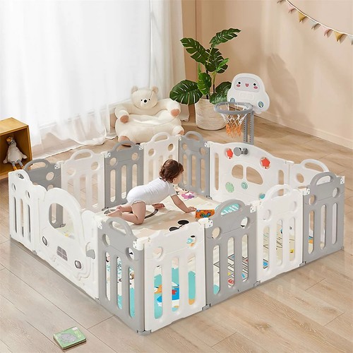 Folding playpen teddy bear - playpen.,